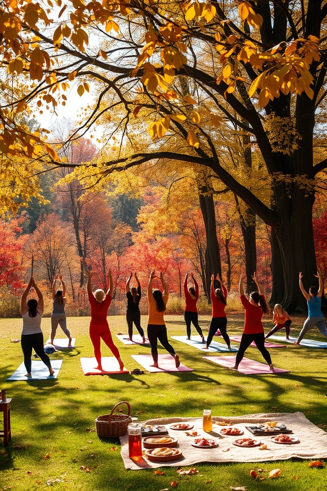 autumn equinox outdoor yoga