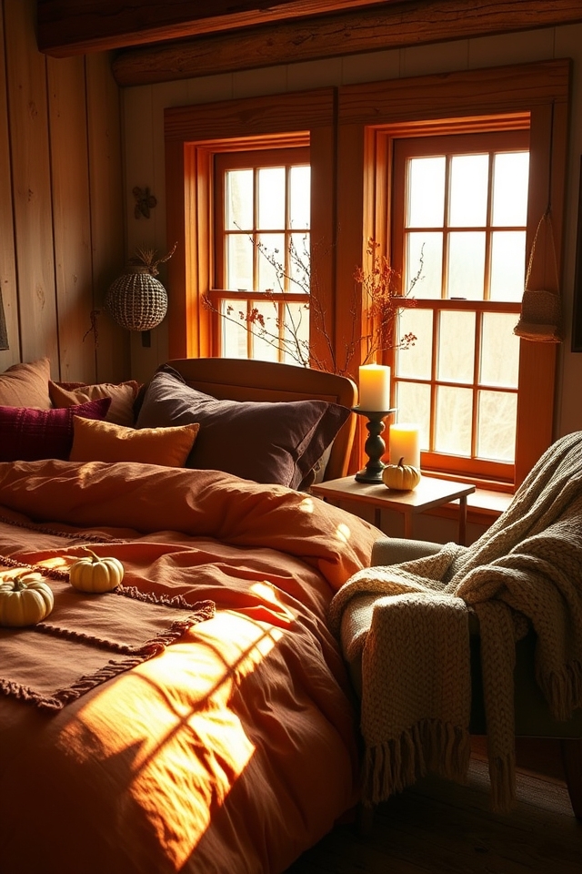 autumn inspired bedroom decor