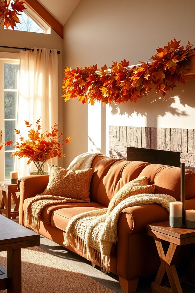 autumn leaf garland decoration