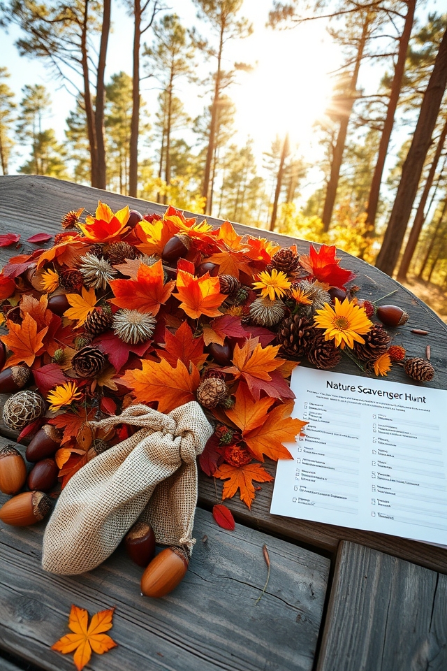 autumn nature scavenger hunt