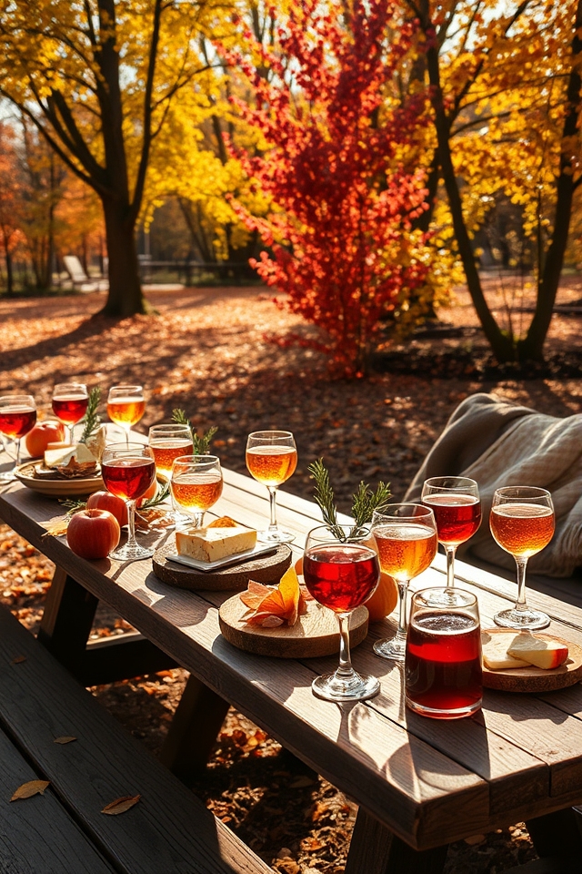 autumn outdoor wine tasting