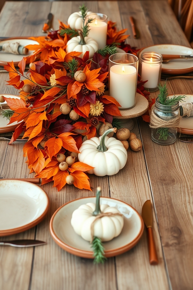 autumn rustic table decor