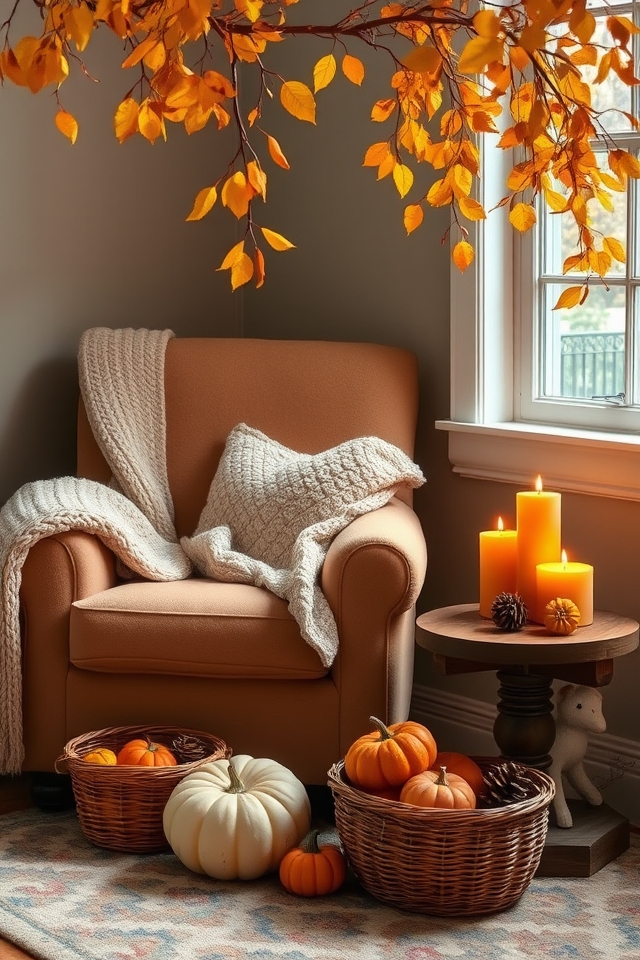 autumn scents with candles