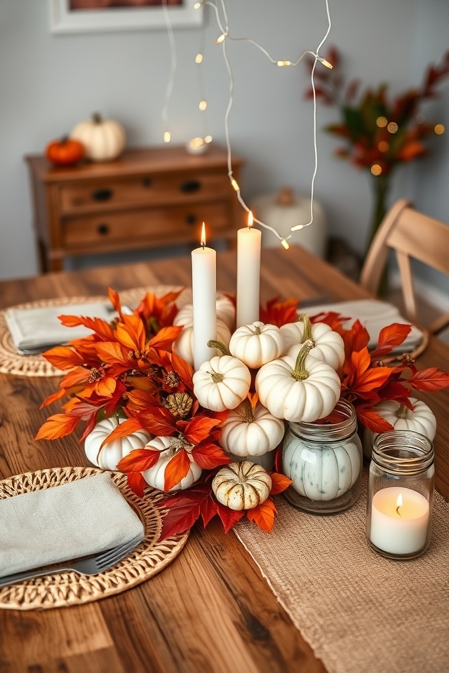 autumn table centerpiece decor