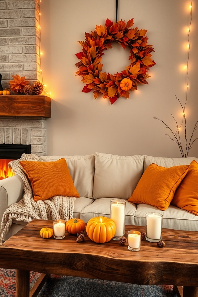 autumn wreaths enhance decor