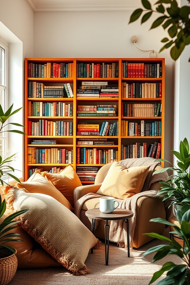 bookshelf room divider aesthetic