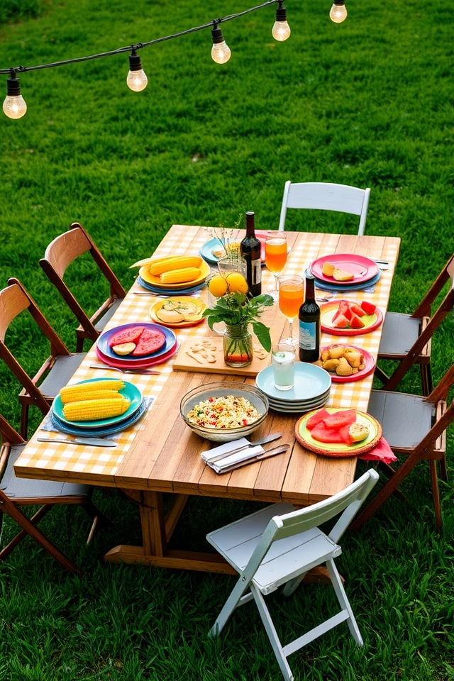 casual picnic dining atmosphere