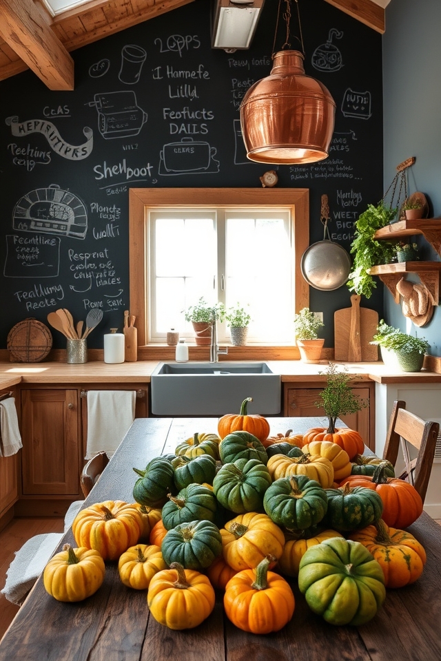 chalkboard wall for organization