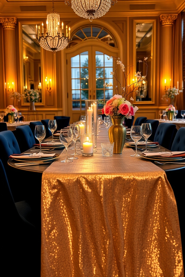 chic glam metallic dining transformation