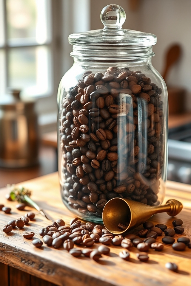 coffee beans decorative display