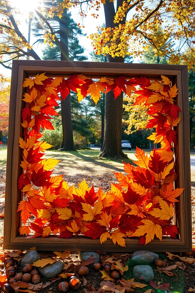 colorful autumn leaf display