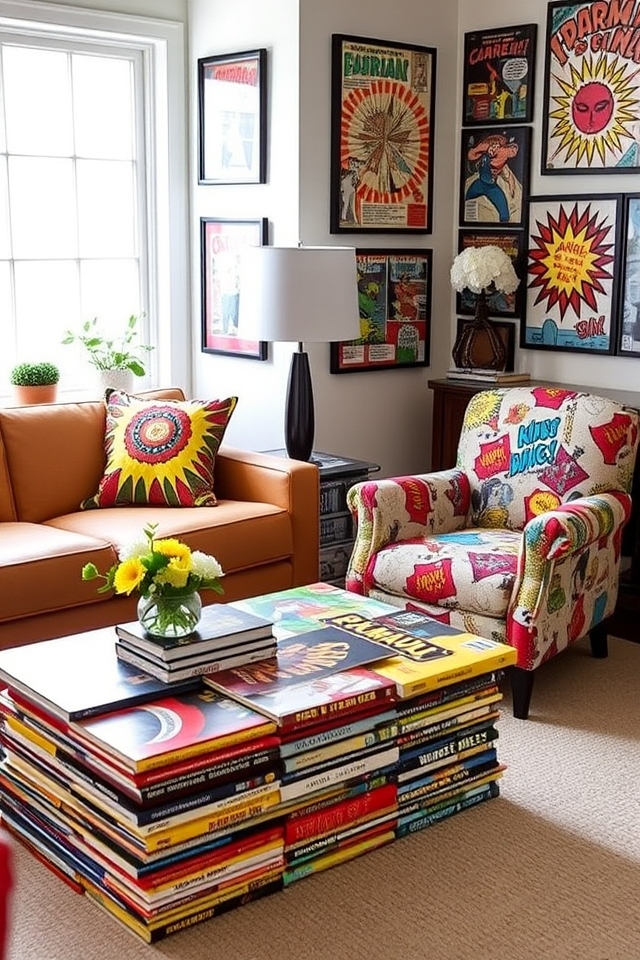 comic book furniture repurposing