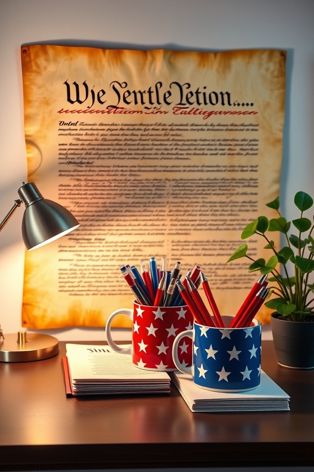 constitution themed video call background