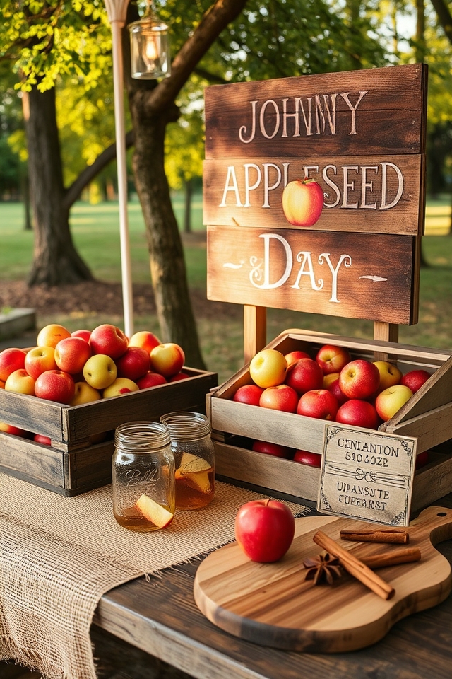 cozy apple cider station