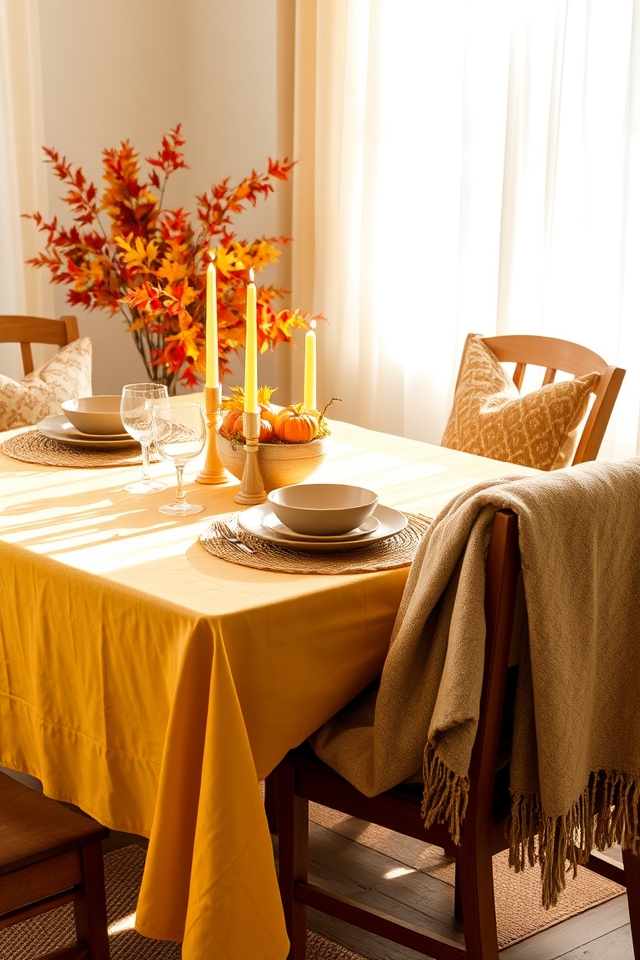 cozy autumn dining arrangement