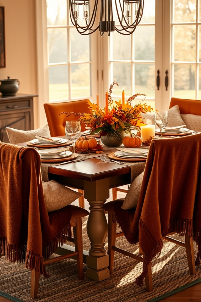 cozy autumn dining decor
