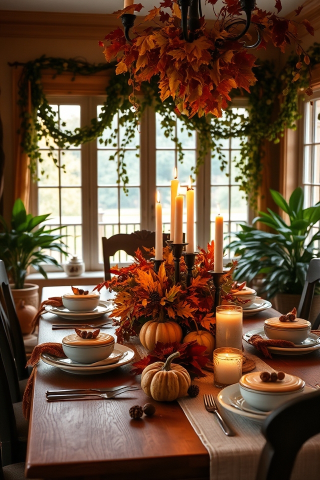 cozy autumn dining decor