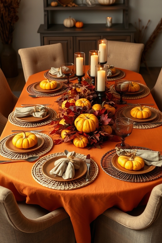cozy autumn dining room