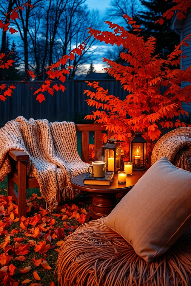 cozy autumn reading nook