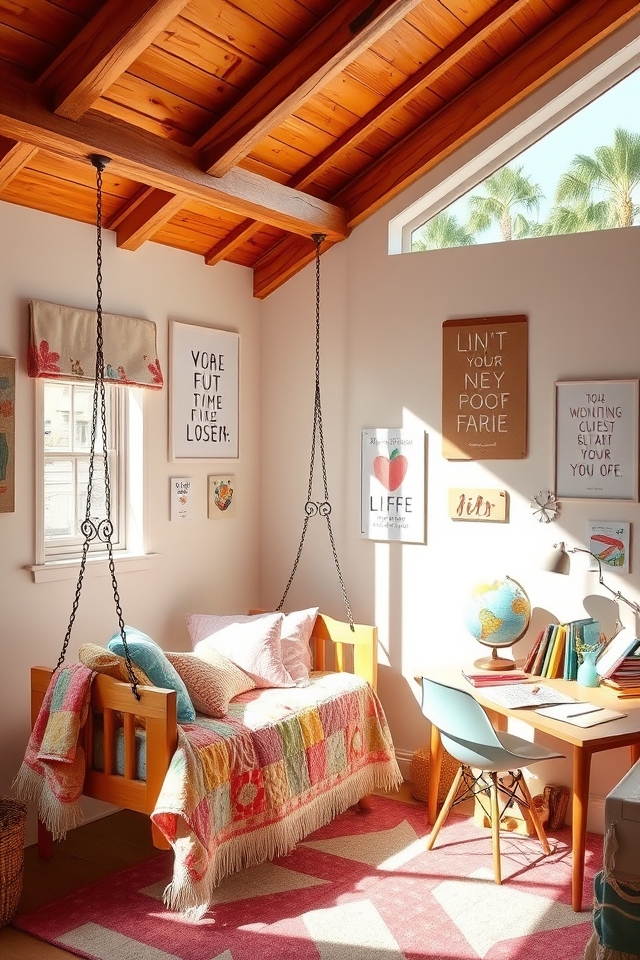 cozy bed swing nook