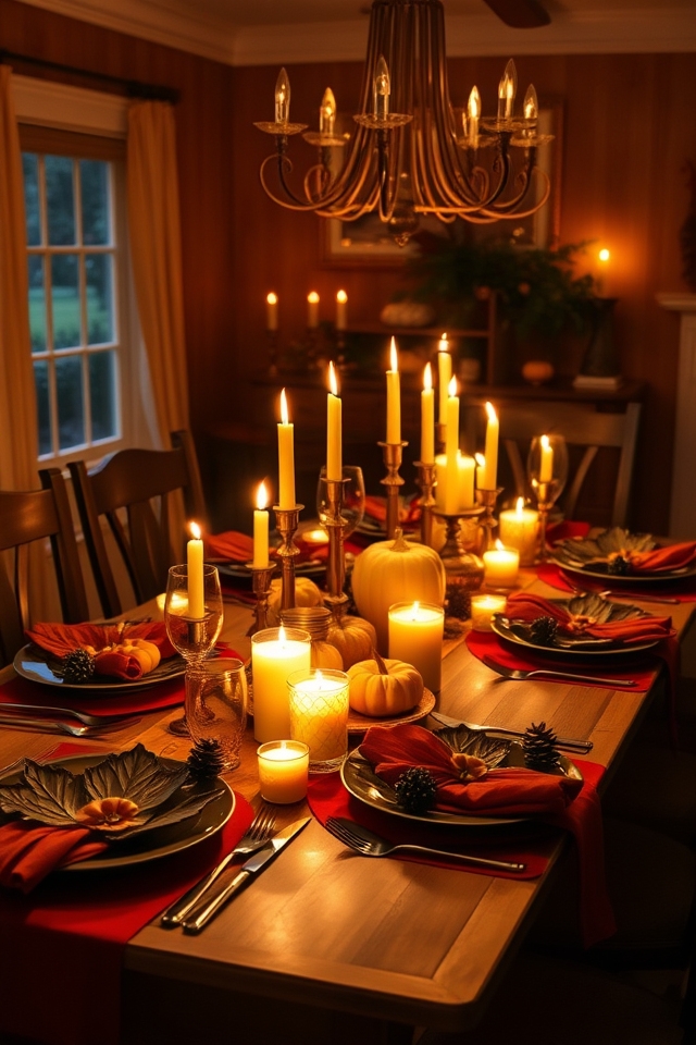 cozy candlelit autumn ambiance
