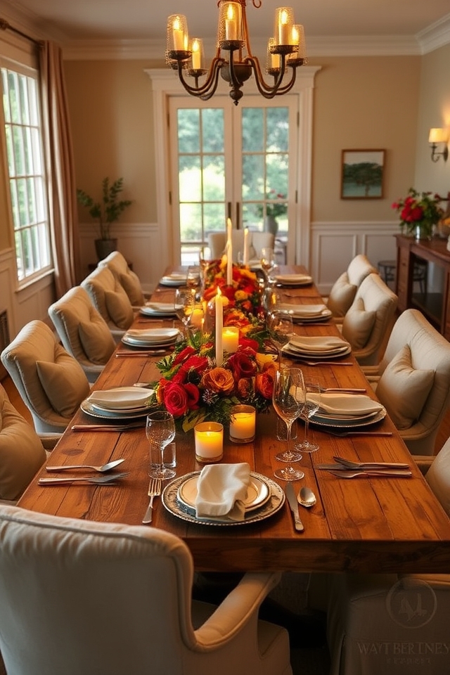cozy candlelit dinner retreat