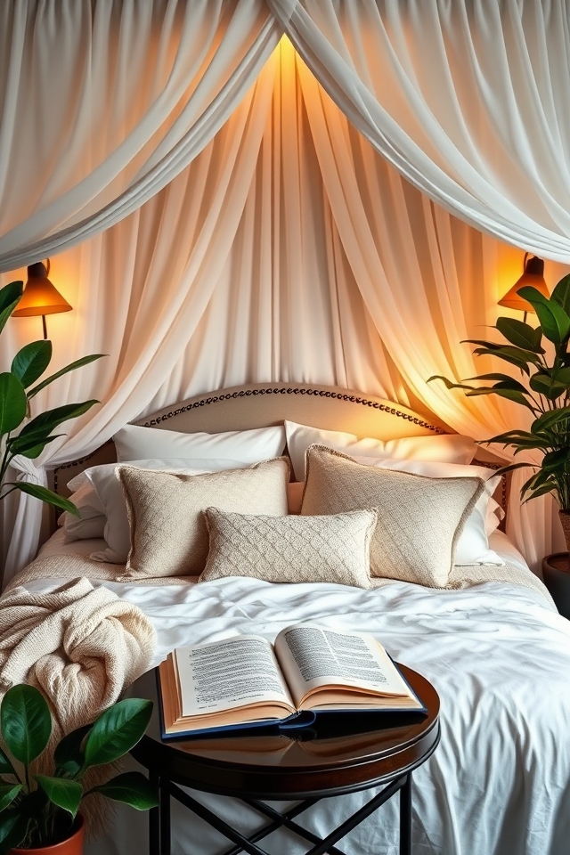 cozy canopy bed nook