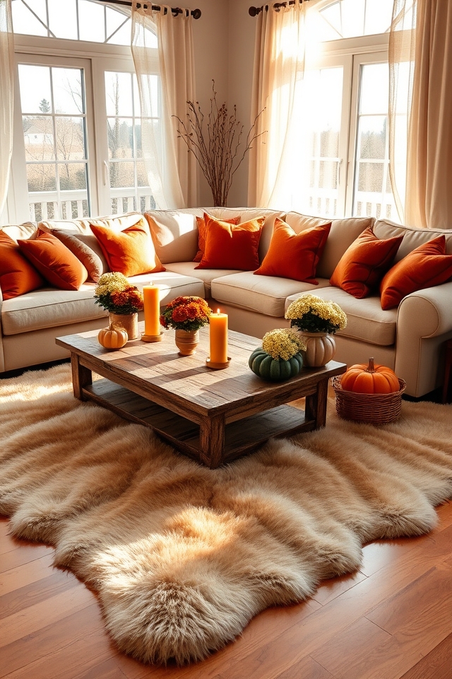 cozy faux fur rug