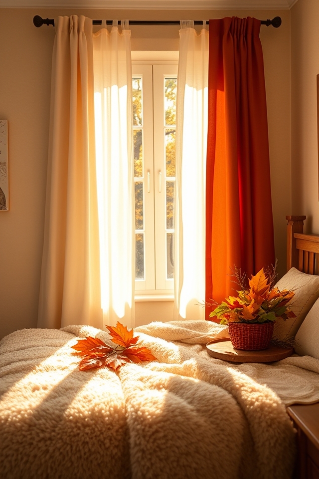 cozy layered curtain ambiance