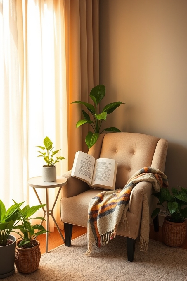 cozy reading nook creation
