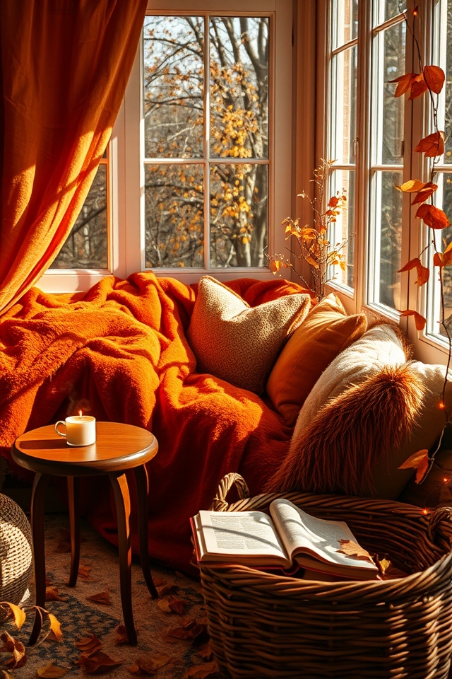 cozy reading nook setup