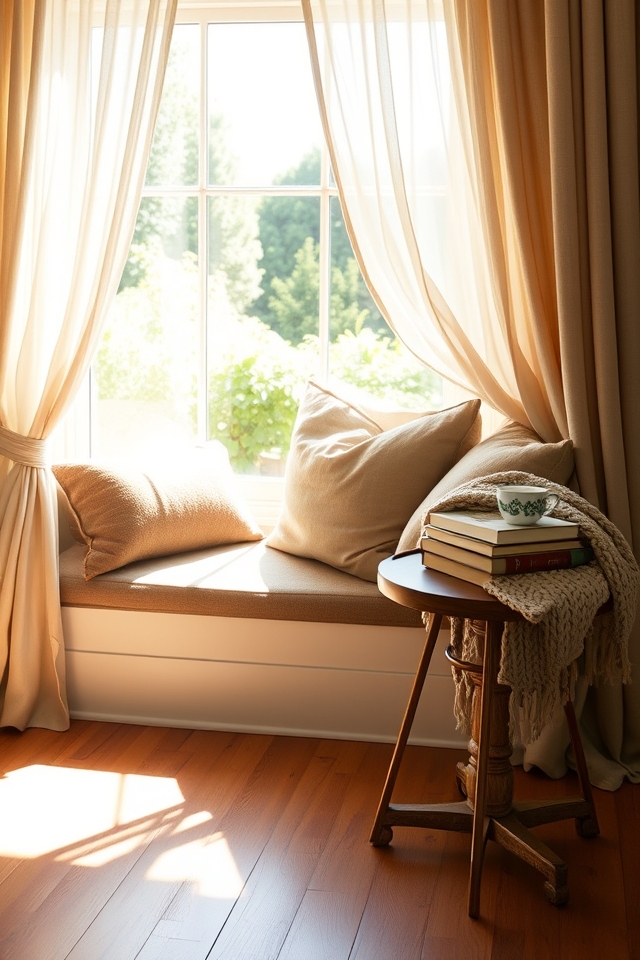 cozy reading nook setup
