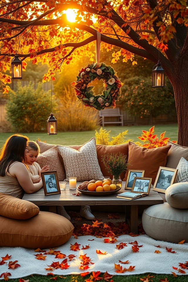 cozy storytelling circle setup