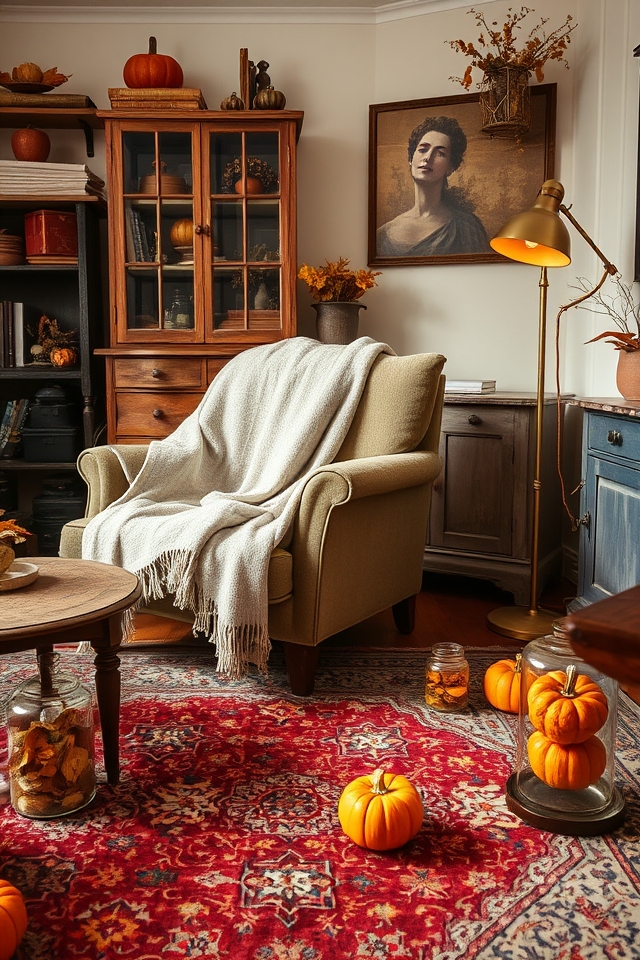 cozy vintage fall decor