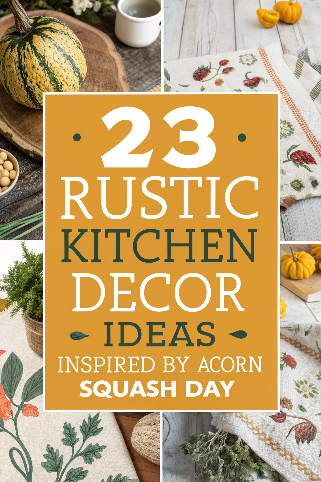 23 Rustic Kitchen Decor Ideas Inspired by Acorn Squash Day