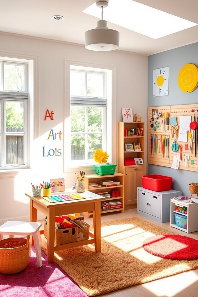 creative art station setup