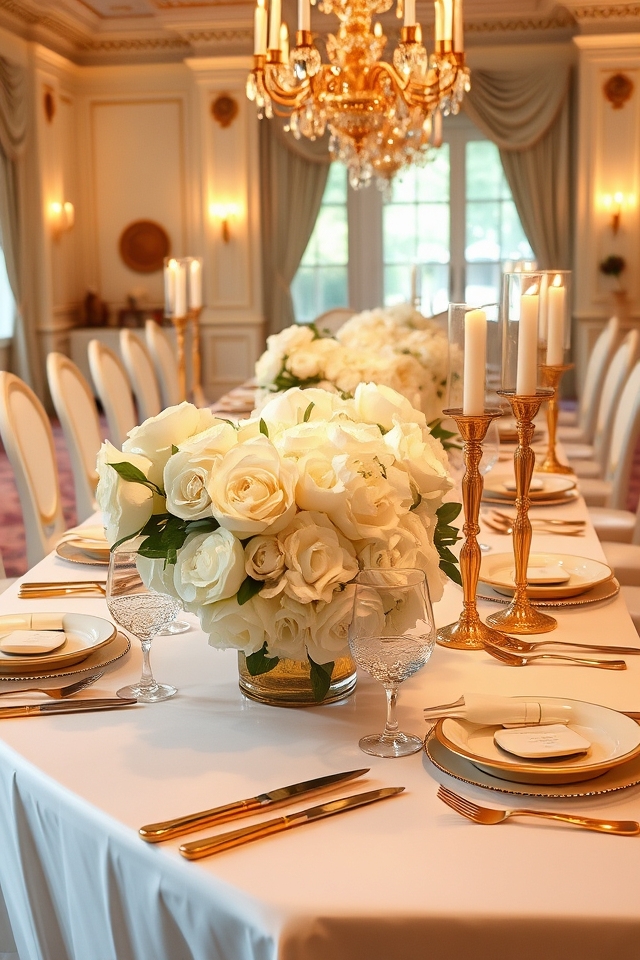 elegant white gold decor