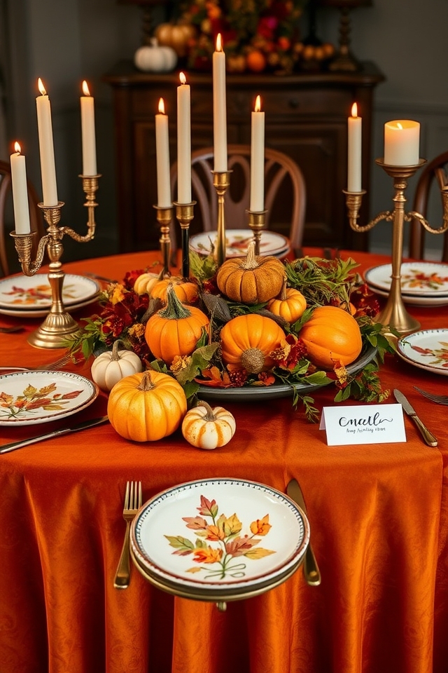 family centric autumn dining decor