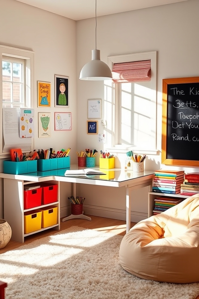 flexible organized homework space