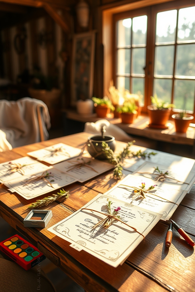 homemade invitations for hobbit day