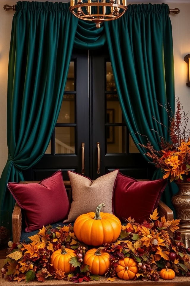 jewel toned warm draperies