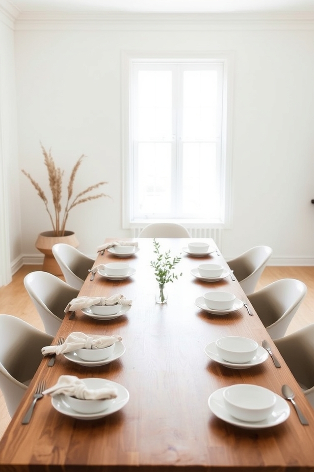 minimalist dining room elegance