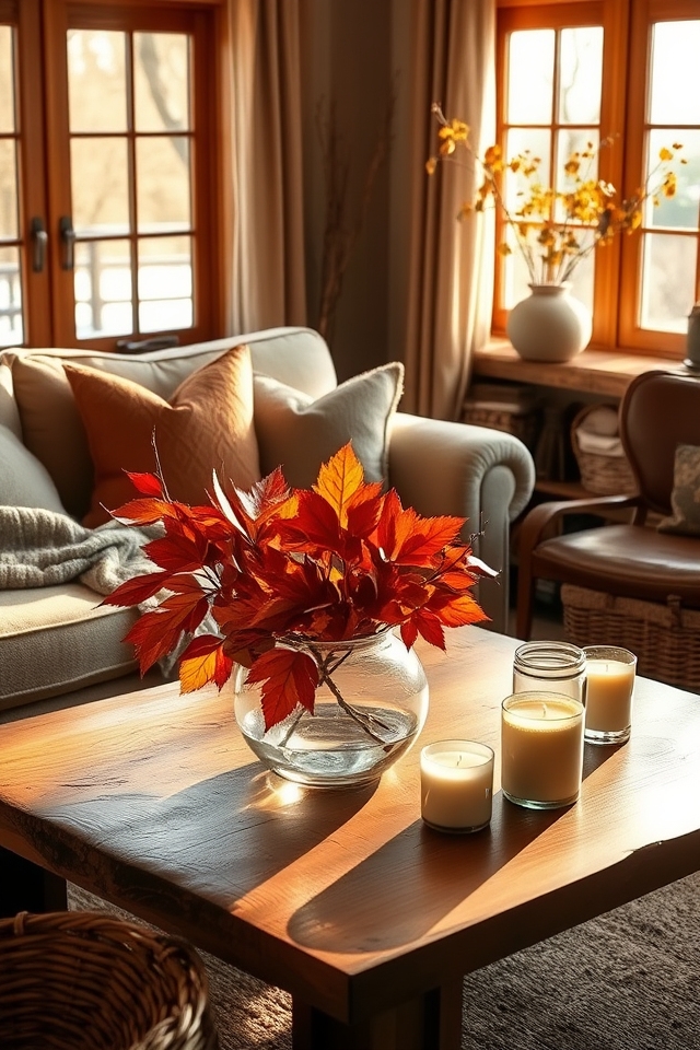 natural autumn decor elements