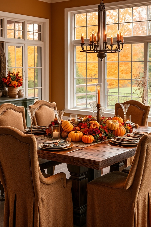 nature inspired autumn dining atmosphere