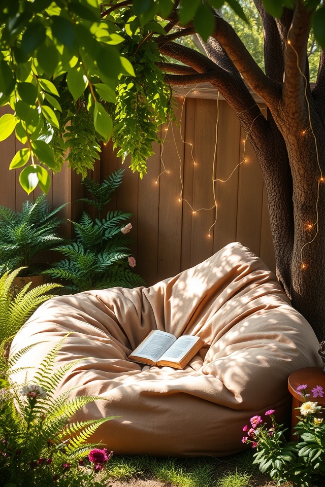 nature inspired reading nook