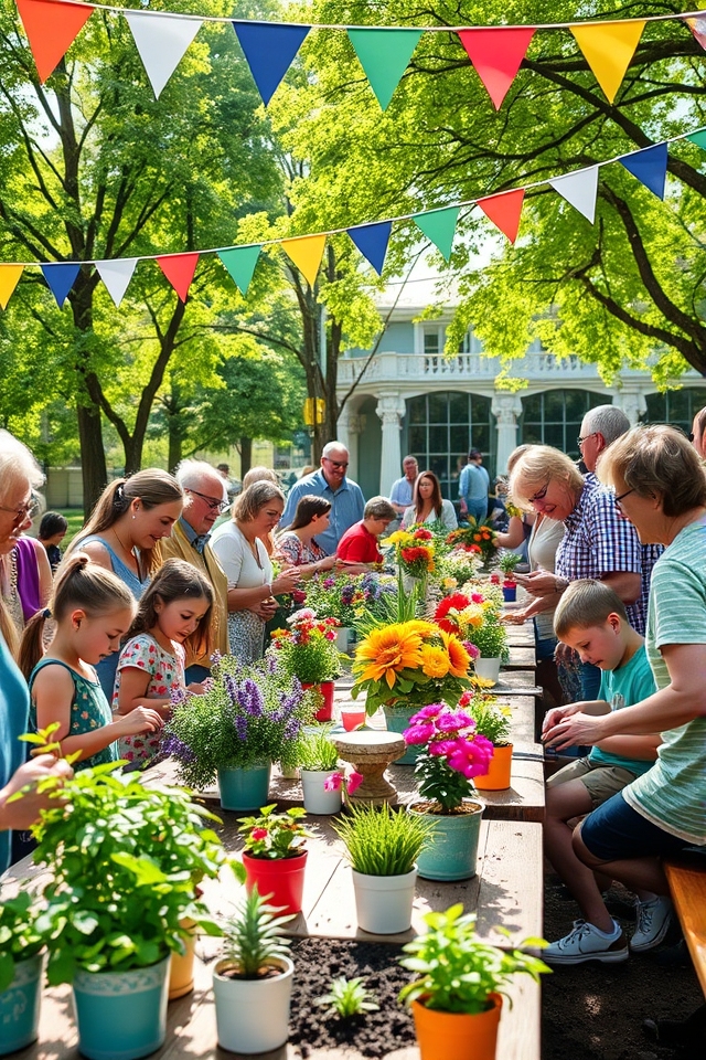 neighborhood plant trading event