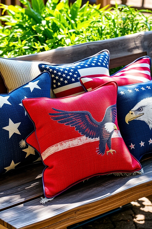 patriotic decorative pillows collection