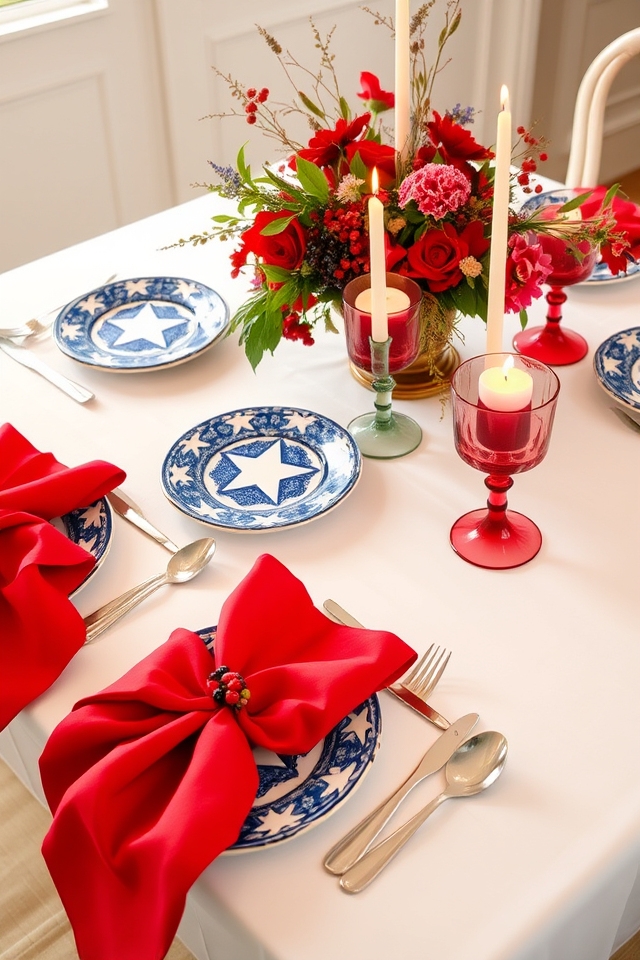 patriotic dining room decor