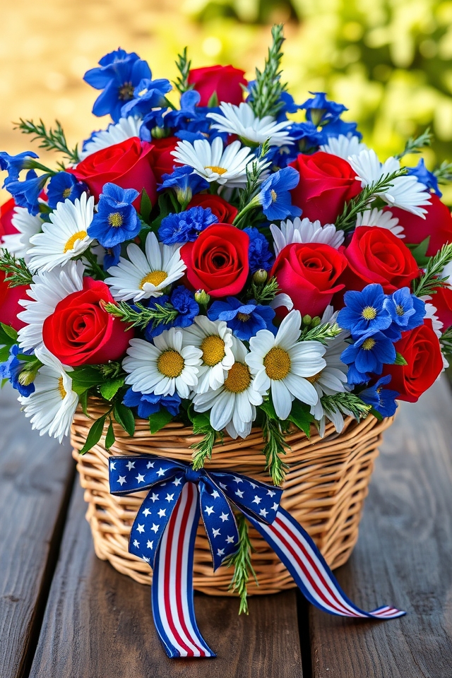 patriotic flower arrangements tutorial