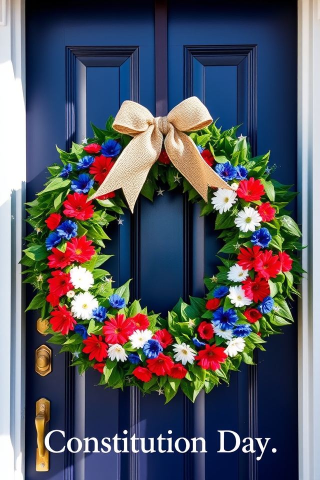 patriotic front door decor